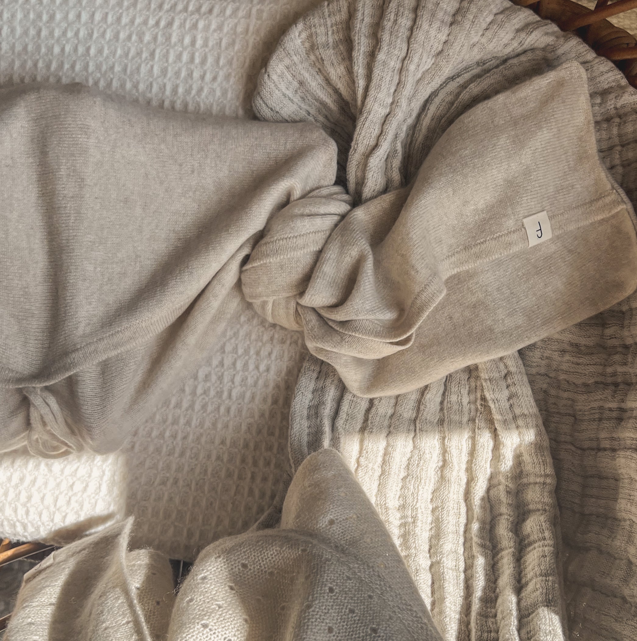 Cashmere Swaddle Wrap Almond