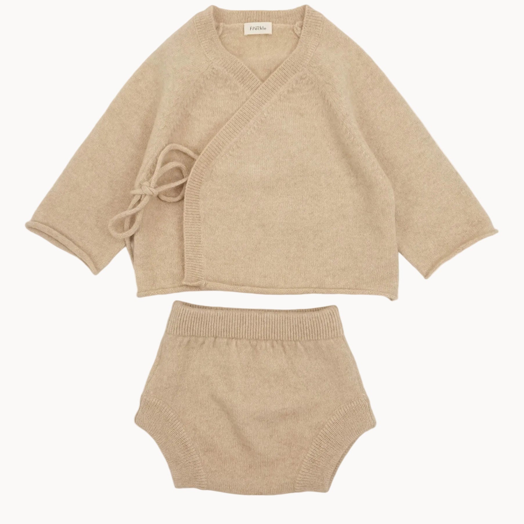 Cashmere Cardigan and Bloomer Set Caramel