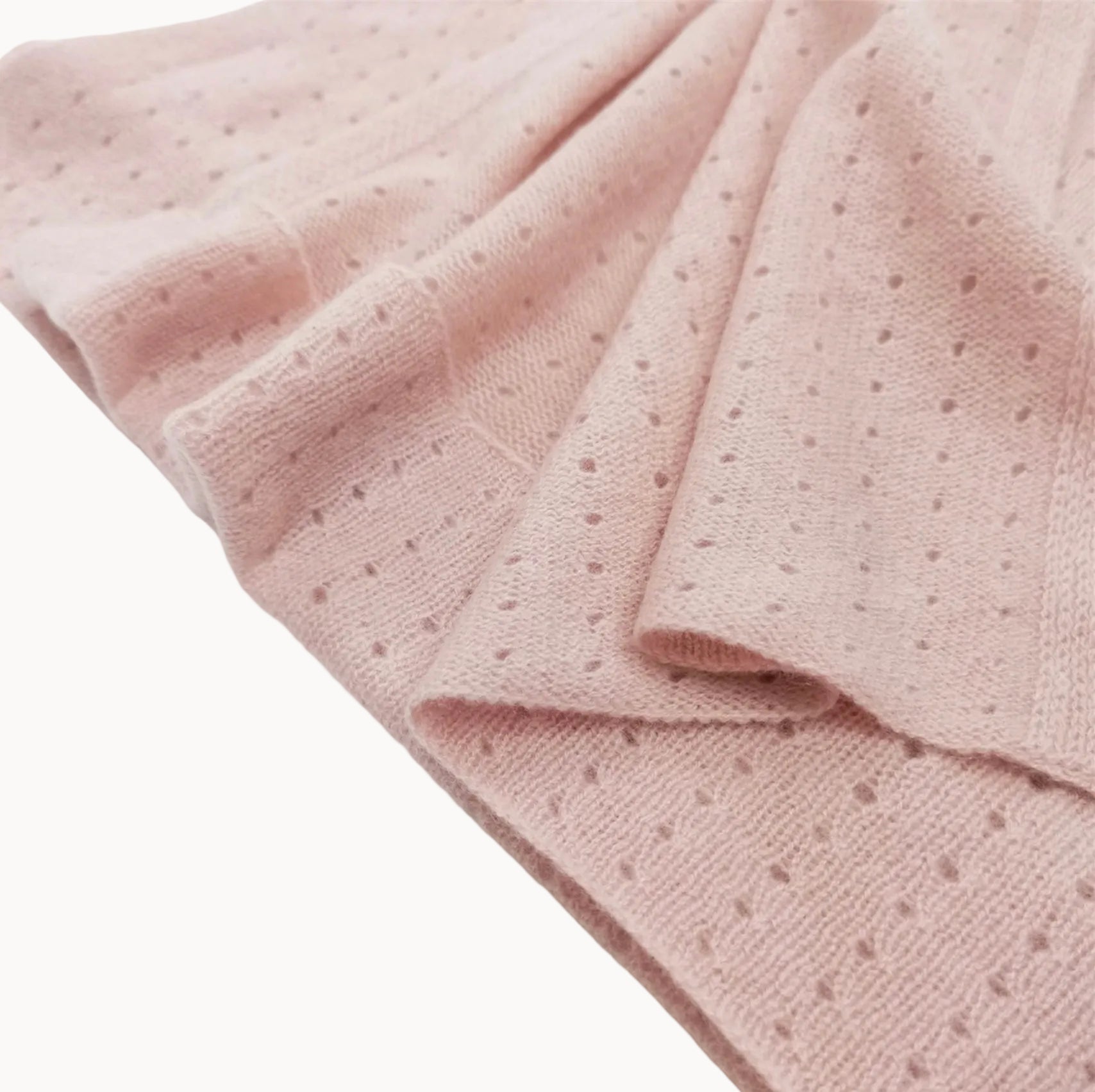 The Dusty Rose Pointelle Blanket