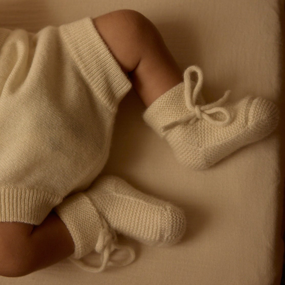 Cashmere Booties Ivory