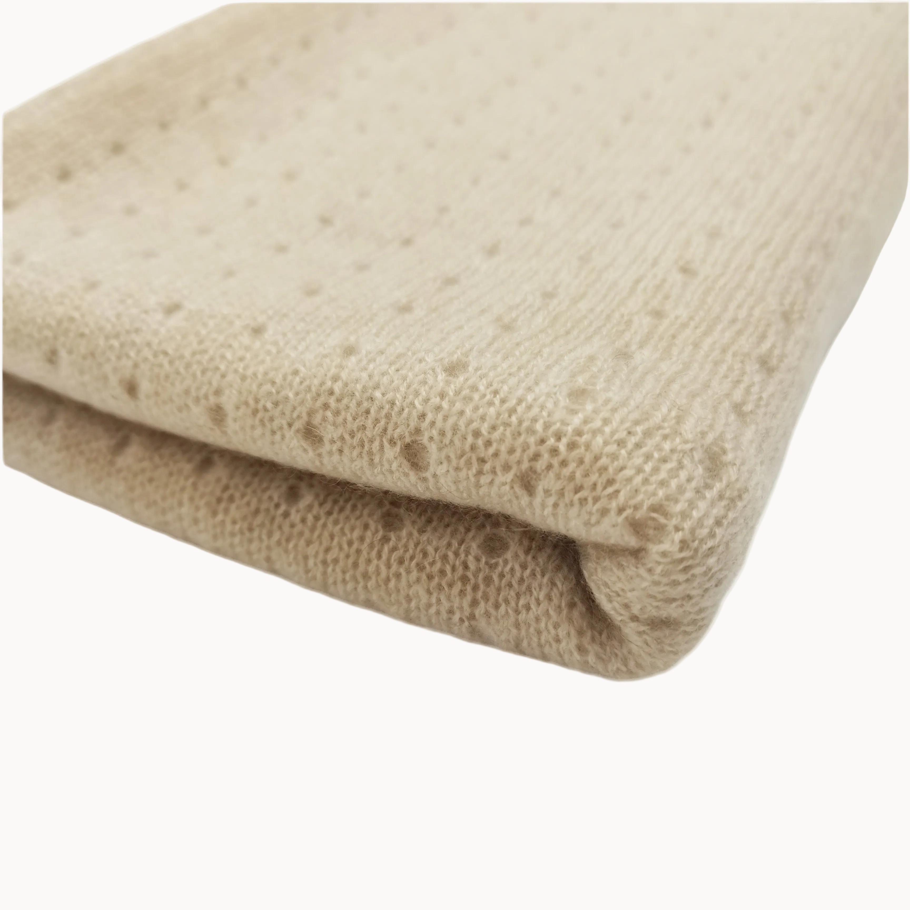 Cashmere pointelle Blanket Caramel