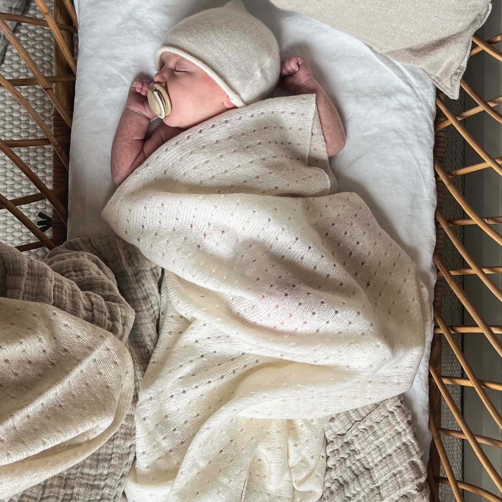 The Ivory Pointelle Blanket