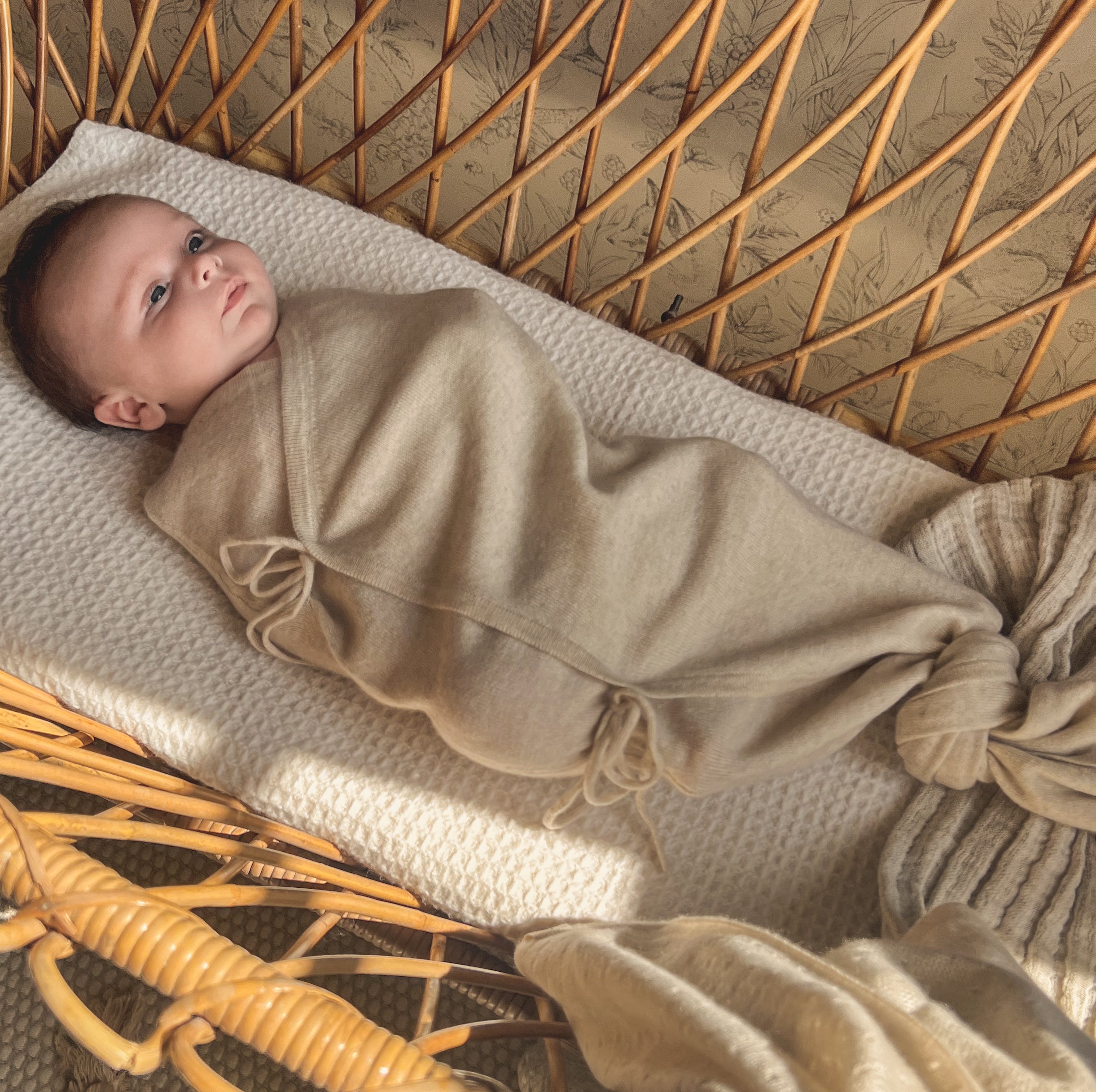 Cashmere Swaddle Wrap Almond
