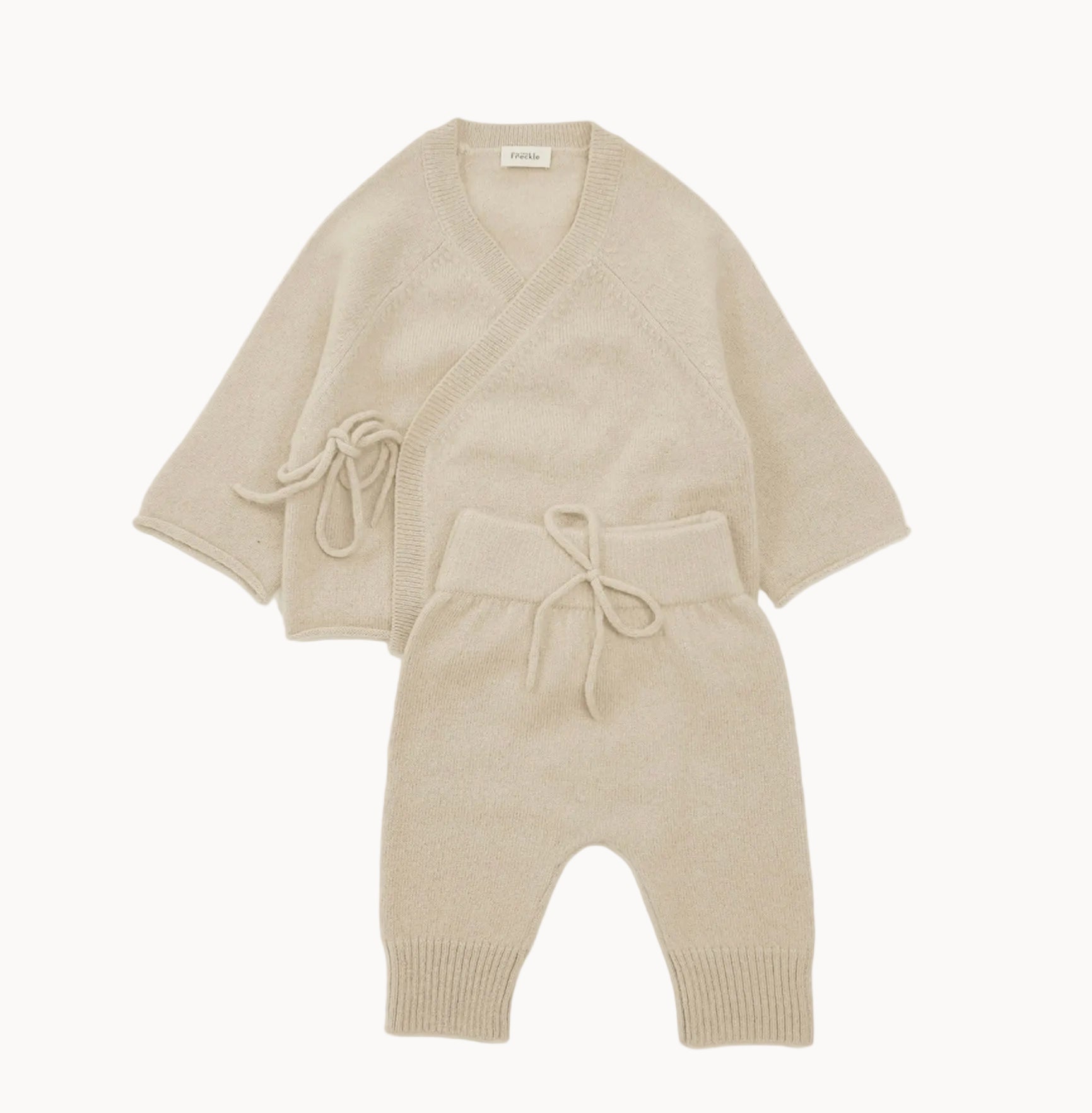 Cashmere Cardigan and Trouser Set Almond
