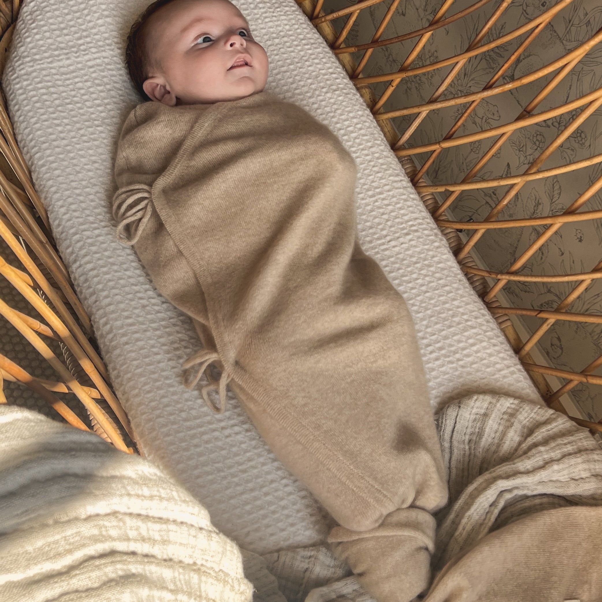 Cashmere Swaddle Wrap Caramel