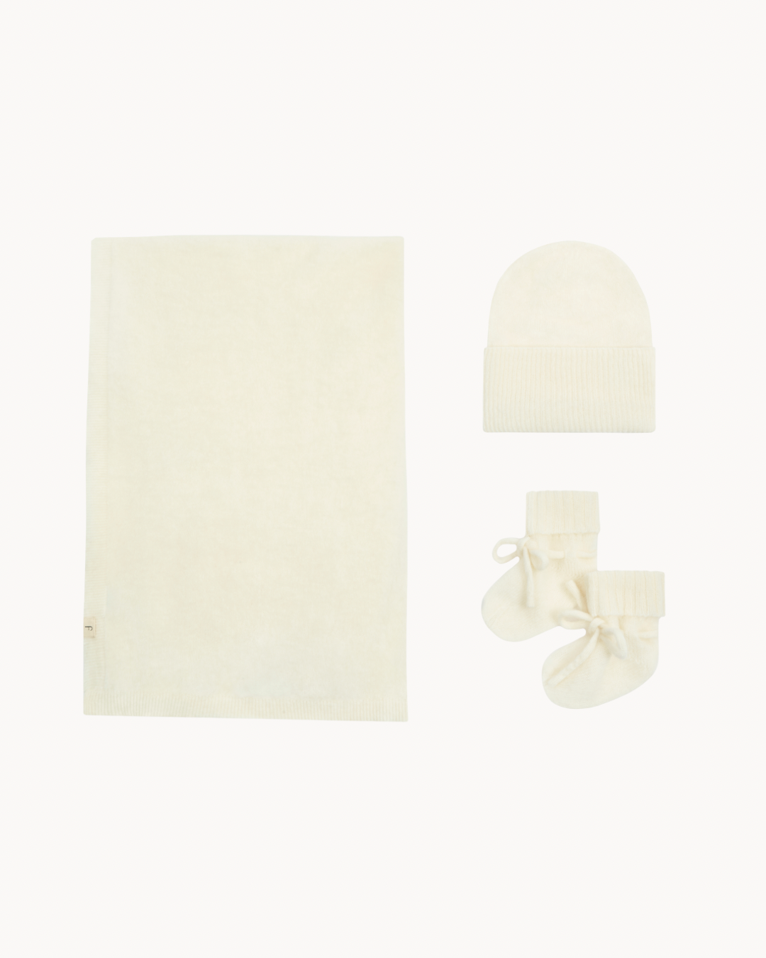 Brushed Cashmere Blanket Gift Set White