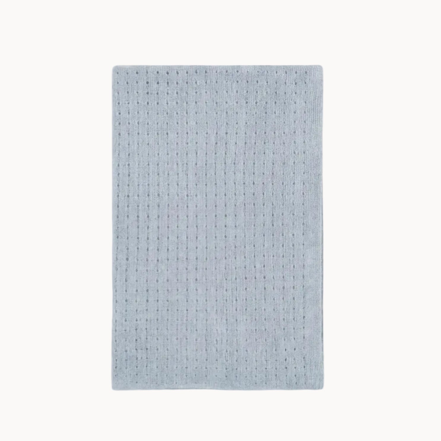 The Dusty Blue Pointelle Blanket
