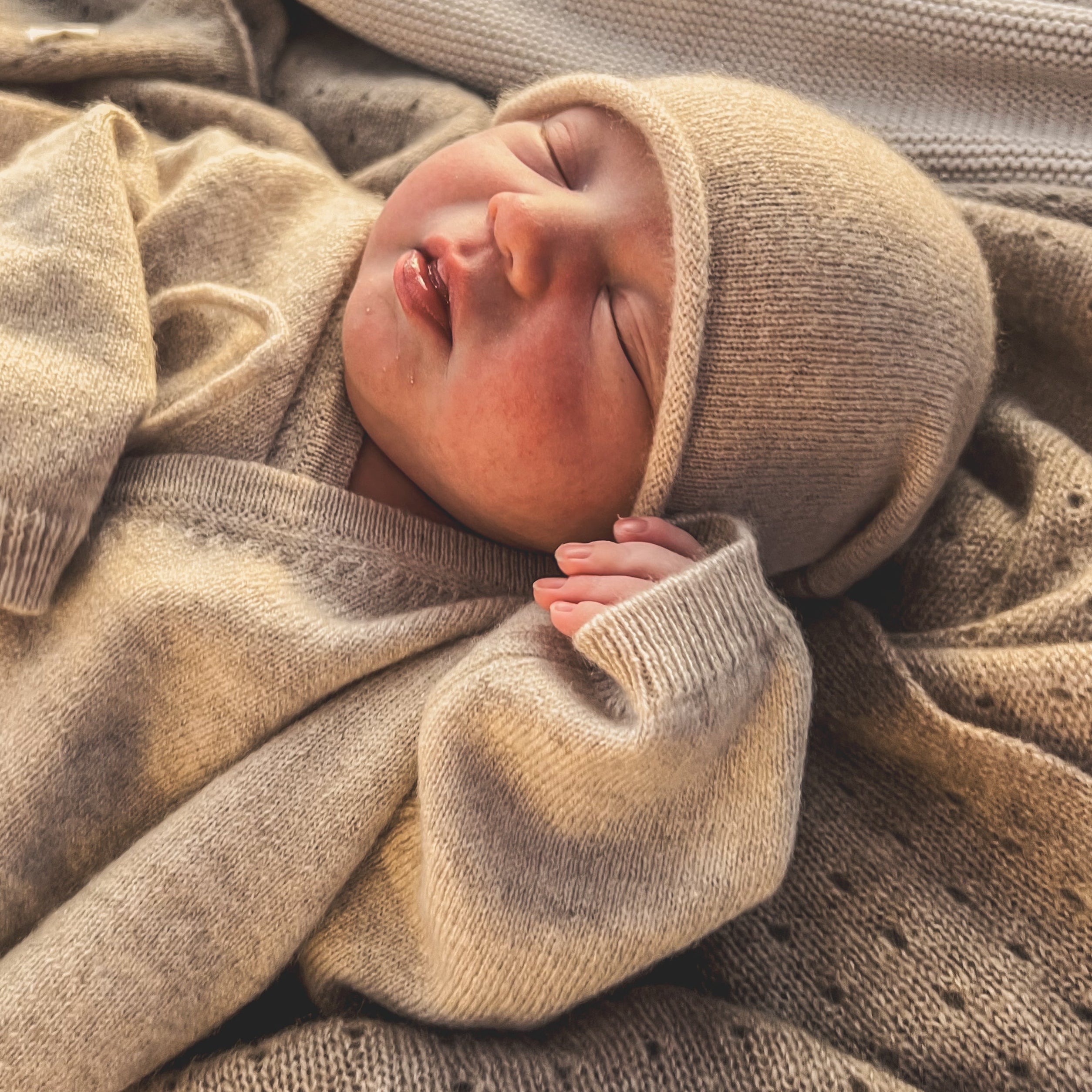 Hat and Booties Gift Set Caramel