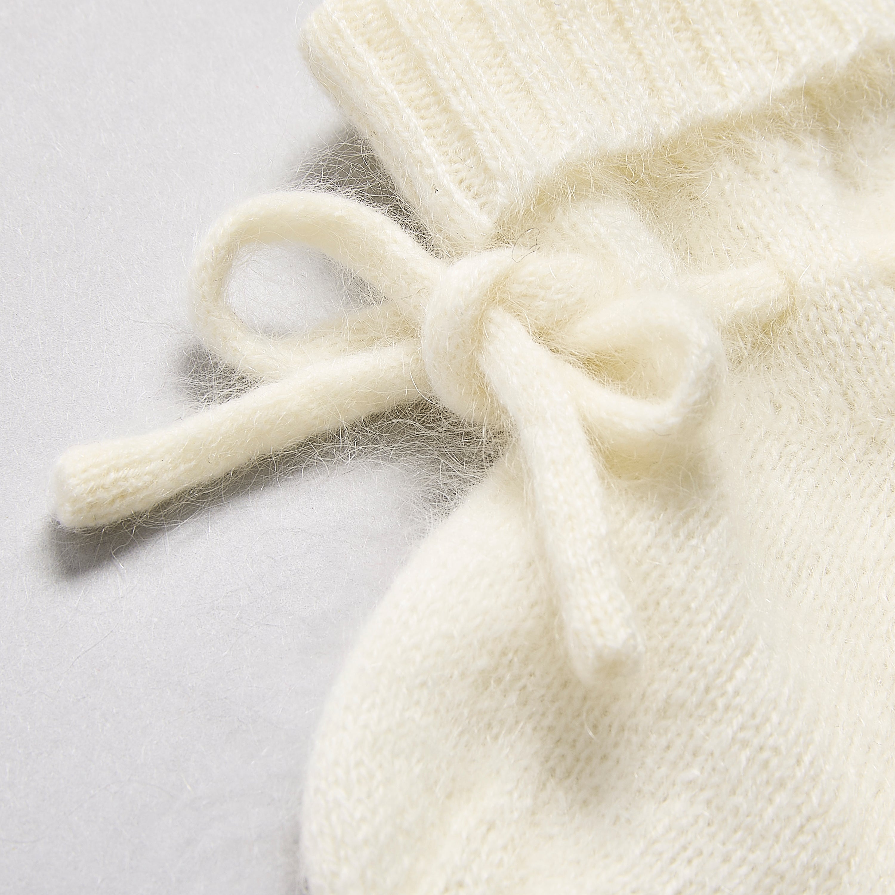 Brushed Cashmere Bootie socks White