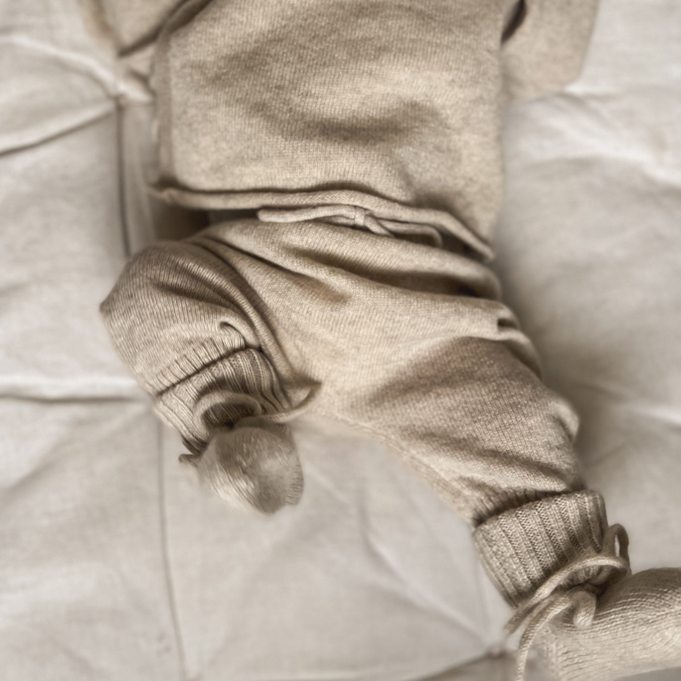 Cashmere Cardigan and Trouser Set Almond