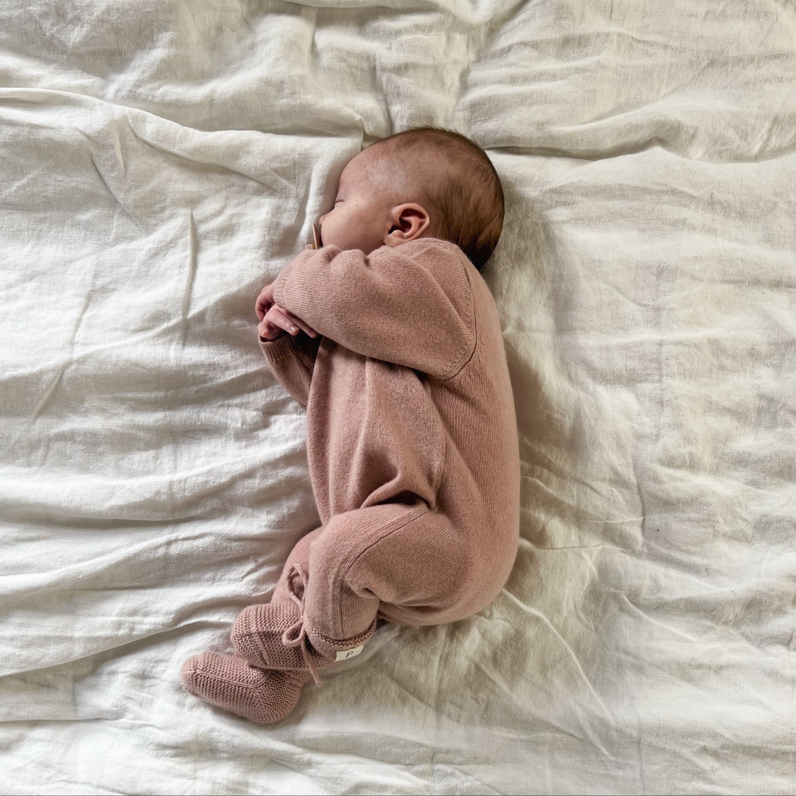 Cashmere Babygrow Dusty Rose