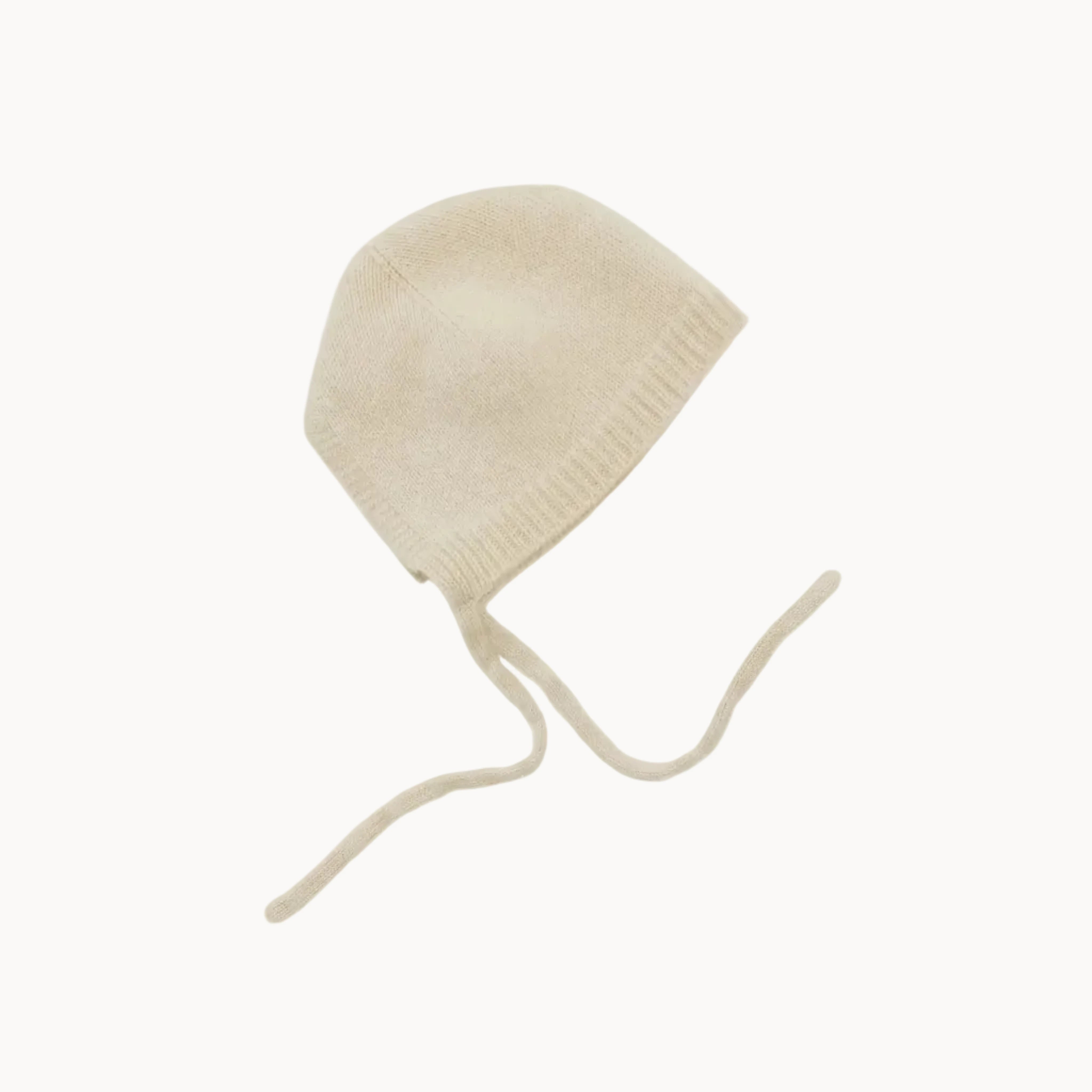 Ivory cashmere baby bonnet