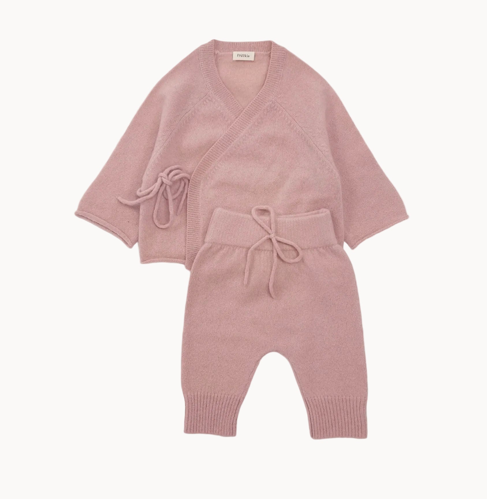 The Dusty Rose Kimono Cardigan and Trouser Set